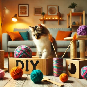 brinquedos diy para gatos